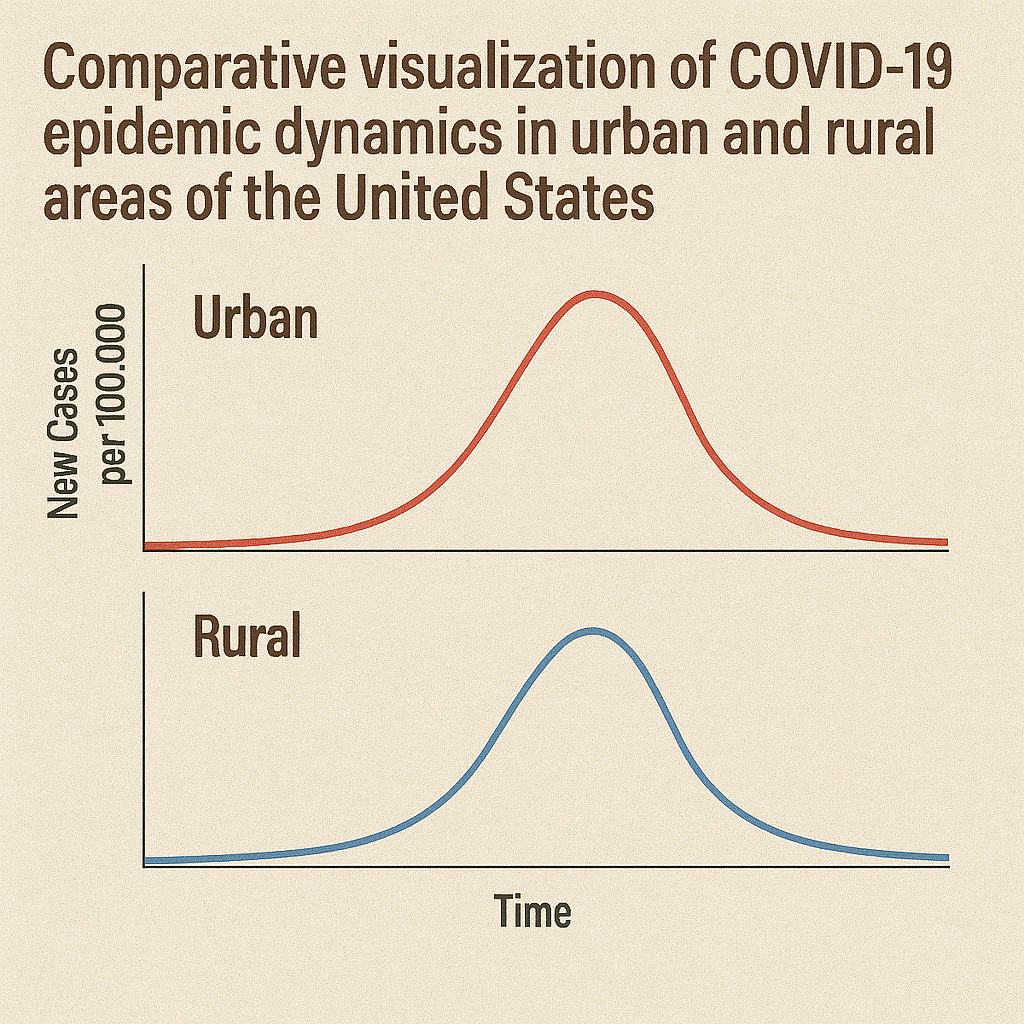 Spatiotemporal dynamics of the COVID-19 epidemic in rural and urban US areas