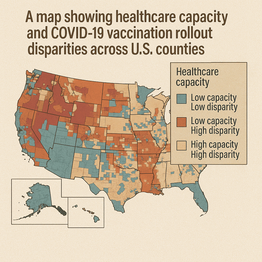 Impact of healthcare capacity disparities on the COVID-19 vaccination coverage in the United States: A cross-sectional study