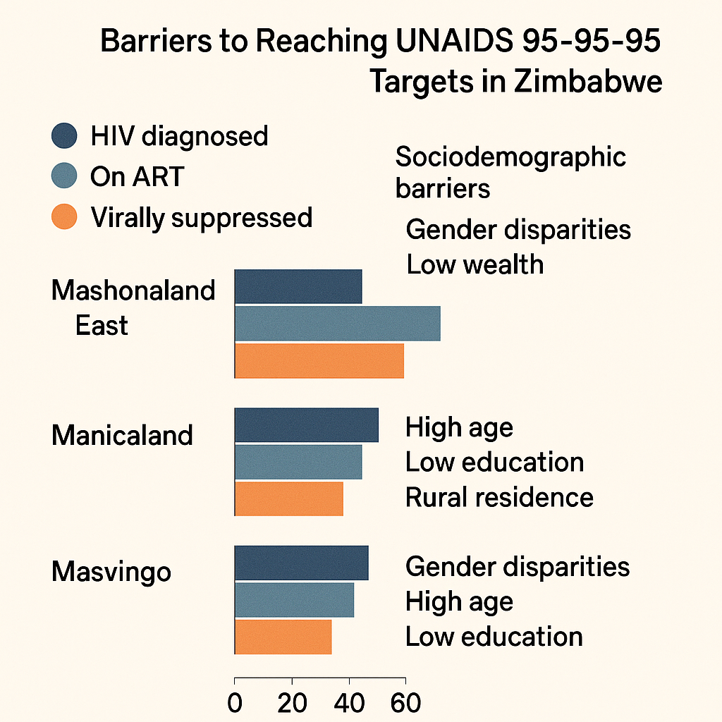 Progress Towards UNAIDS 95-95-95 Targets in Zimbabwe: Sociodemographic Constraints and Geospatial Heterogeneity